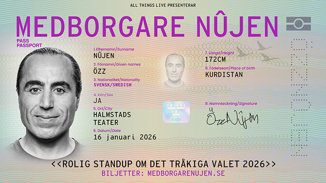 Arena platskarta för Ozz Nujen enbart för referens