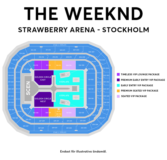 Zaalplattegrond: The Weeknd: After Hours Til Dawn Tour | VIP Packages