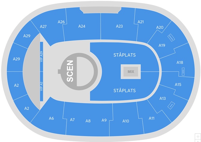 Venue seating chart for 5 Seconds of Summer for reference only