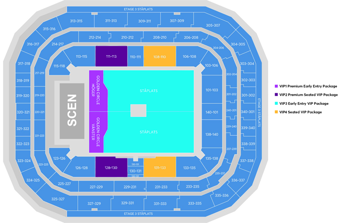 Zaalplattegrond: System Of A Down I VIP Packages