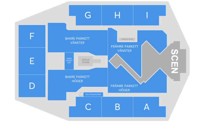 Arena platskarta för Melodifestivalen enbart för referens
