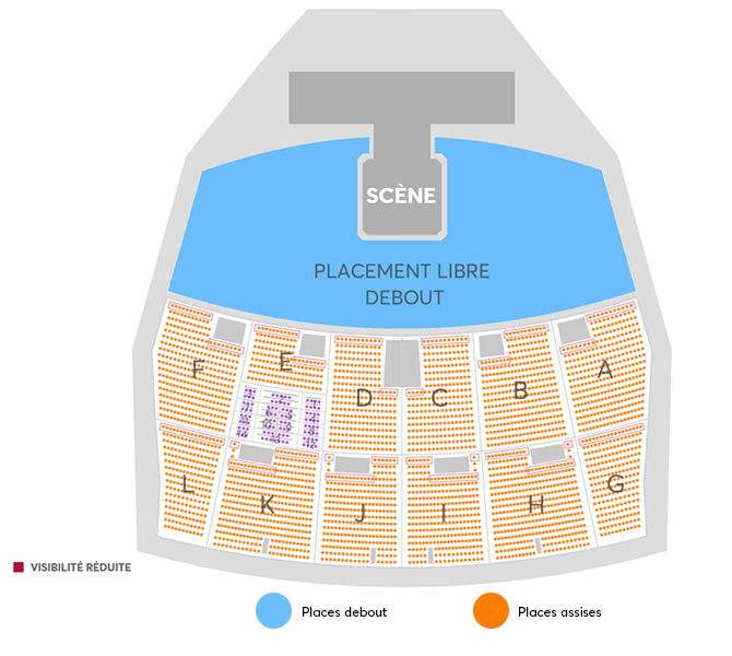 Plan de salle - Arena Genève