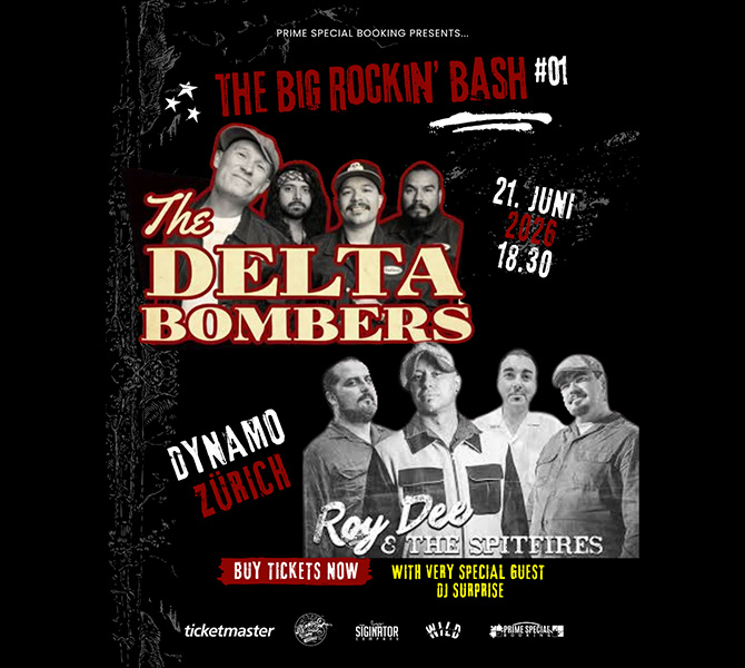 Zaalplattegrond: The Big Rockin' Bash: The Delta Bombers, Roy Dee & The Spitfires