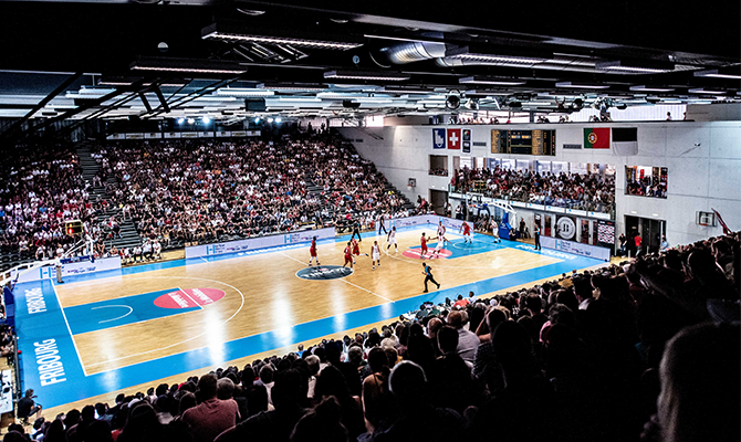 Plan de salle pour Swiss Basketball donné à titre indicatif seulement