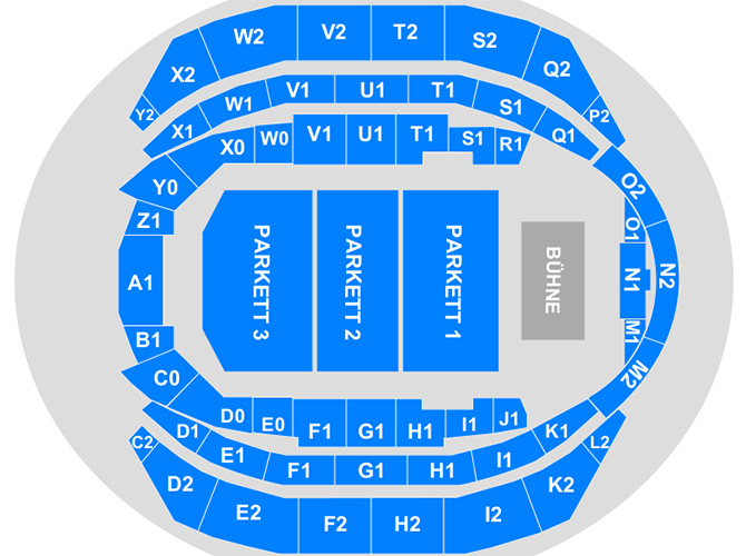 Saalplan für Rod Stewart nur zu Ansichtszwecken