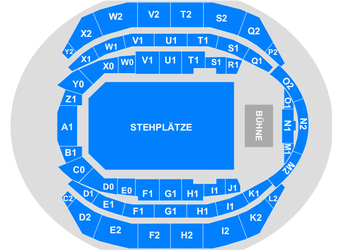 Saalplan für Marco Mengoni nur zu Ansichtszwecken