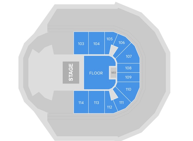 Venue seating chart for Franz Ferdinand for reference only
