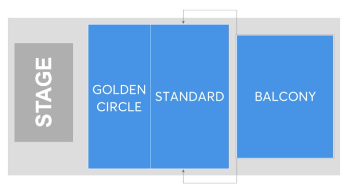 Venue seating chart for David Pomeranz for reference only