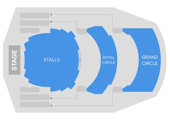 Venue seating chart for Omid Djalili for reference only