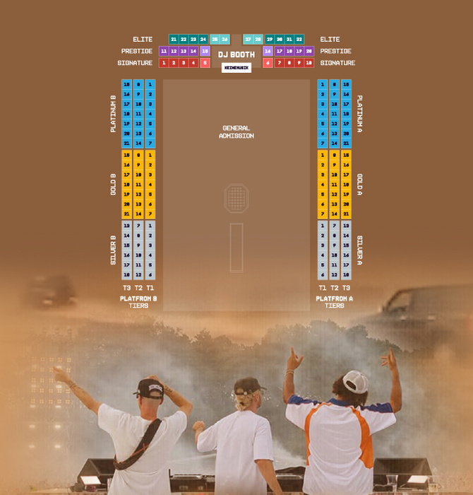 Venue seating chart for Keinemusik for reference only