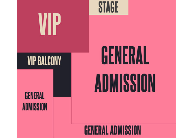 Venue seating chart for Level 42 for reference only